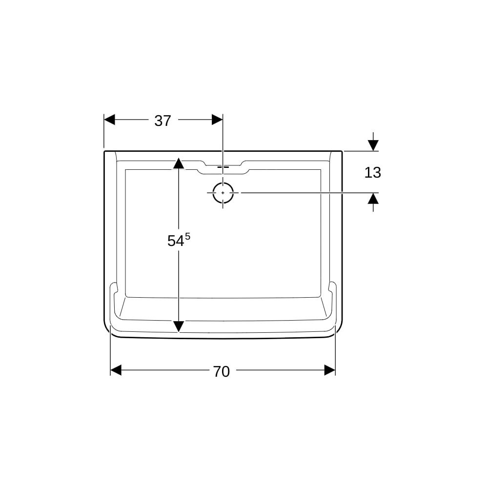 Geberit Publica Garda Mehrzweckbecken, 74x35x58,5cm... GEBERIT-355675000 4022009080360 (Abb. 9)