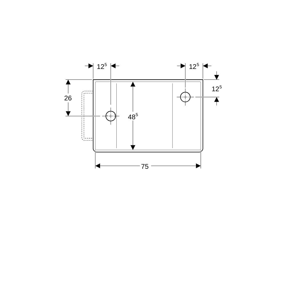 Geberit Publica Gipsfangbecken Oberteil, 78x23,5x51,5cm... GEBERIT-362511000 4022009080544 (Abb. 7)