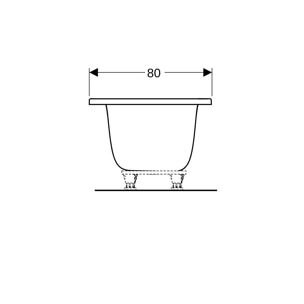 Geberit Tawa Rechteckbadewanne schmaler Rand, Duo 180x80cm, Gesamtvolumen 223l... GEBERIT-554134011 4025410872739 (Abb. 10)