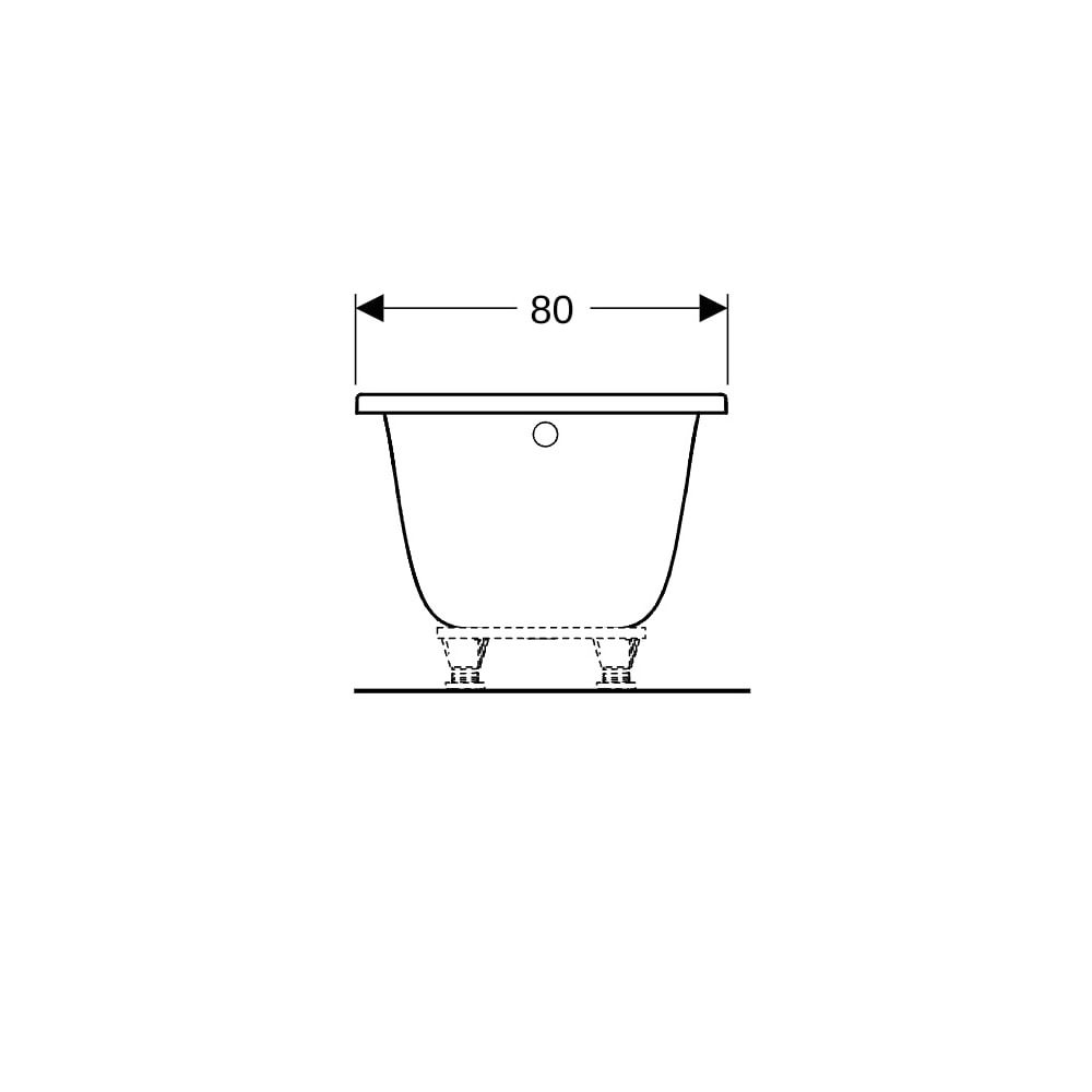 Geberit Tawa Rechteckbadewanne schmaler Rand 180x80cm, Gesamtvolumen 273l... GEBERIT-554132011 4025410872814 (Abb. 10)