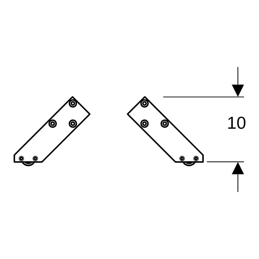 Geberit Set Füße schmal, 15-15,8cm, Aluminium, Chrom, 500367001... GEBERIT-500367001 4025416430476 (Abb. 13)