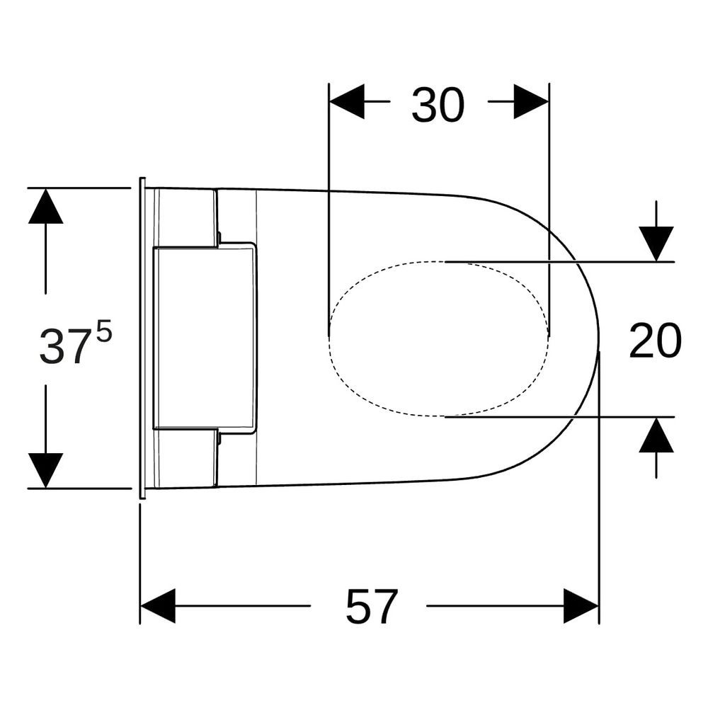 Geberit AquaClean Sela Dusch-WC, spülrandlos, 37,5x40x57cm, Keramik, Weiß... GEBERIT-146226011 4025410121875 (Abb. 8)