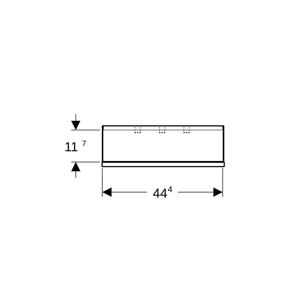 Geberit Smyle Square Wandablage, 45x14,8x15cm, Lava pulverbeschichtet matt, Lava lac... GEBERIT-500362JK1 4025416432685 (Abb. 7)