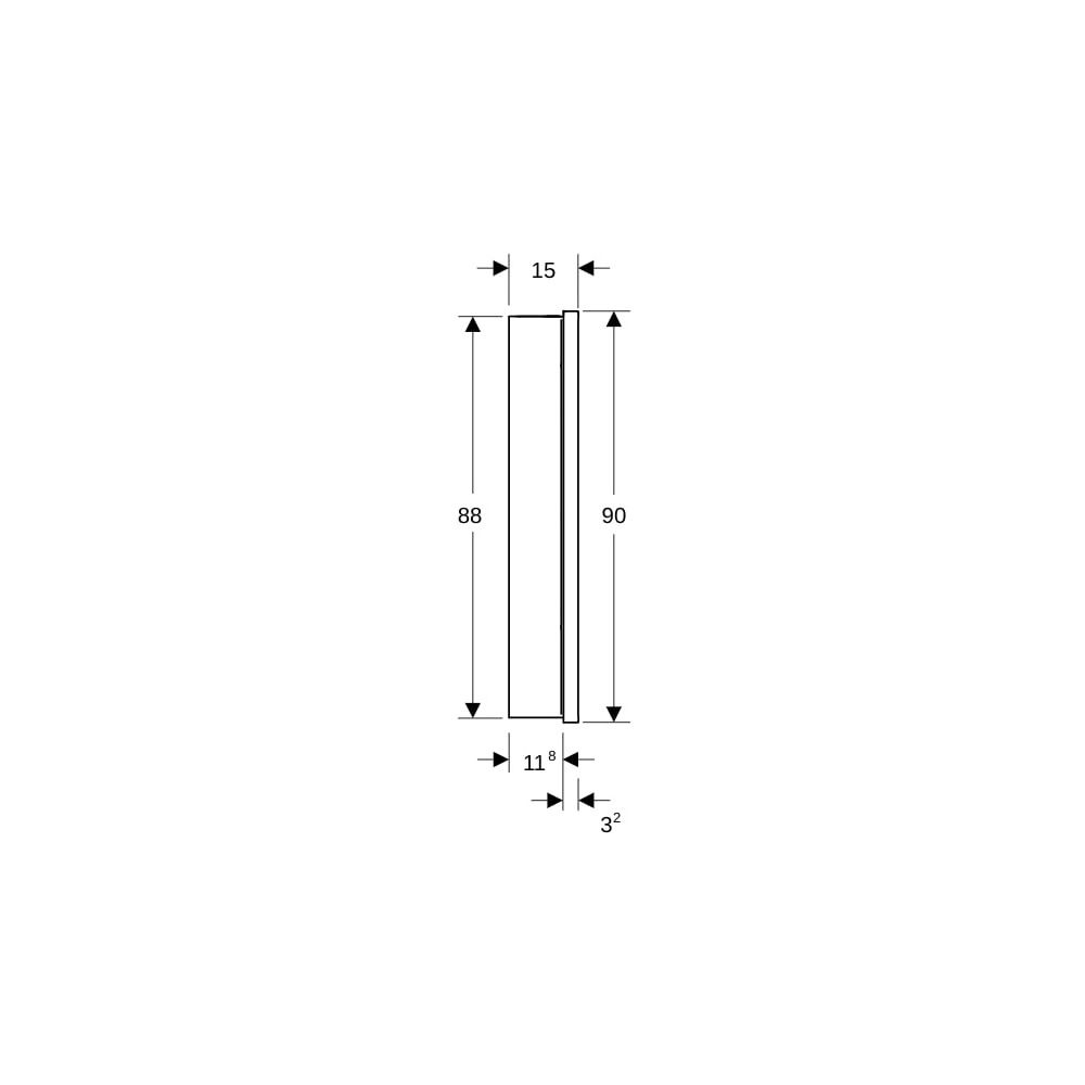 Geberit ONE Spiegelschrank mit ComfortLight, 2 Türen, UP-Montage, Höhe 90cm B 105cm,... GEBERIT-505804007 4025410077318 (Abb. 6)