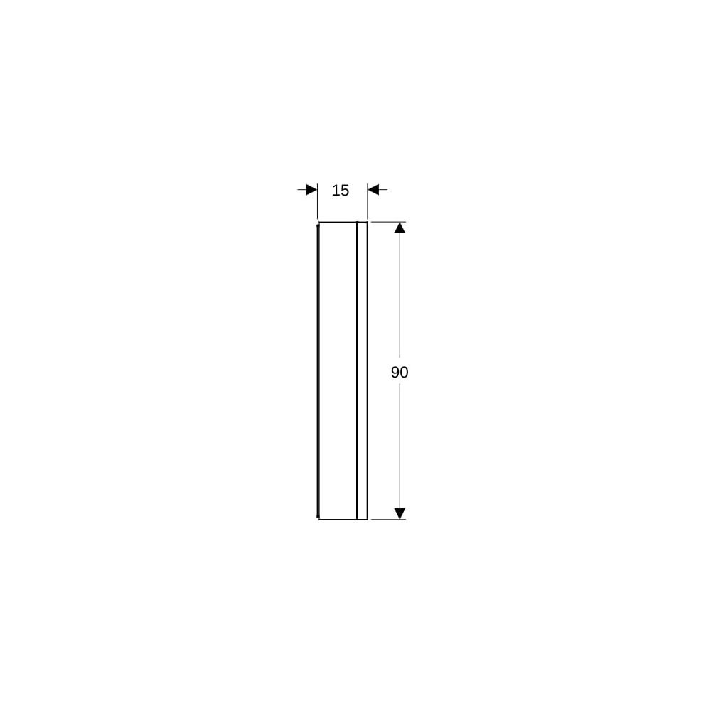 Geberit ONE Spiegelschrank mit ComfortLight, 2 Türen, AP-Montage, Höhe 90cm B 75cm, ... GEBERIT-505812001 4025410935113 (Abb. 9)