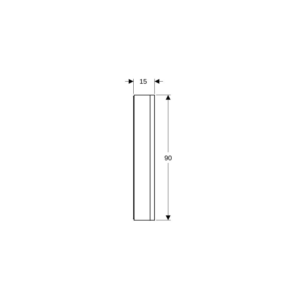 Geberit ONE Spiegelschrank mit ComfortLight, 2 Türen, AP-Montage, Höhe 90cm B 90cm, ... GEBERIT-505813001 4025410935151 (Abb. 9)
