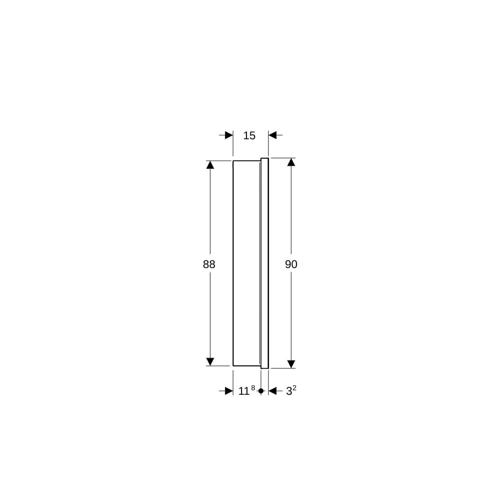 Geberit ONE Spiegelschrank mit Nische und ComfortLight, 2 Türen, UP-Montage, H 90cm ... GEBERIT-505822002 4025410935328 (Abb. 9)