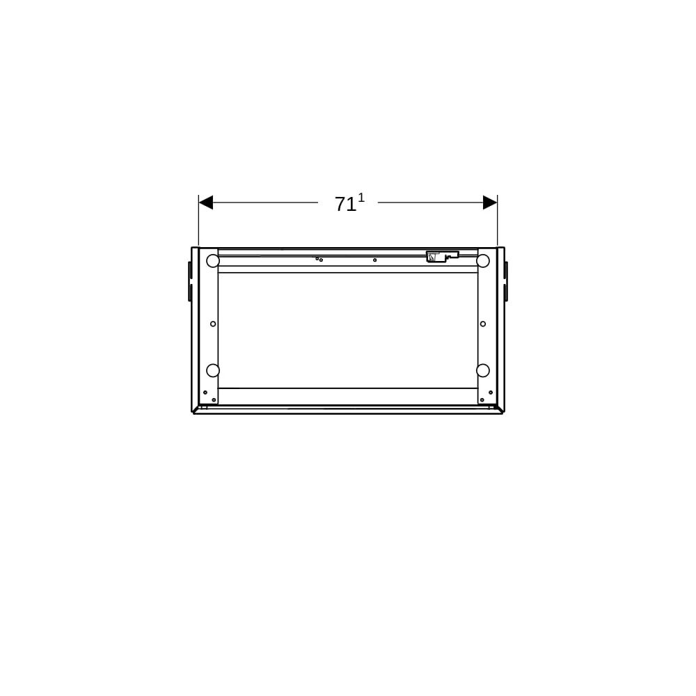 Geberit ONE Unterschrank für Waschtisch, 2 Schubladen, verkürzte Ausladung, 74,5x46,... GEBERIT-500381011 4025416637066 (Abb. 7)