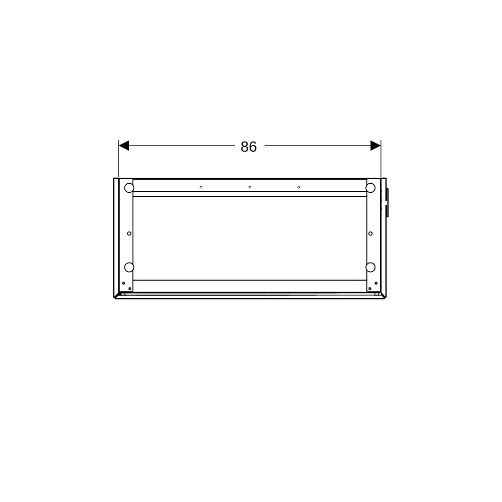 Geberit ONE Unterschrank für Waschtisch, 2 Schubladen, verkürzte Ausladung, 89,5x46,... GEBERIT-500385011 4025410572417 (Abb. 7)