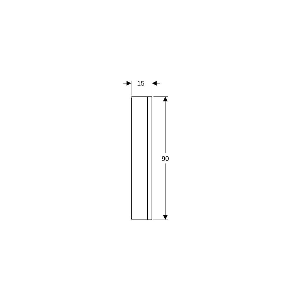 Geberit ONE Spiegelschrank mit Nische und ComfortLight, 2 Türen, AP-Montage, H 90cm ... GEBERIT-505832001 4025410935519 (Abb. 9)