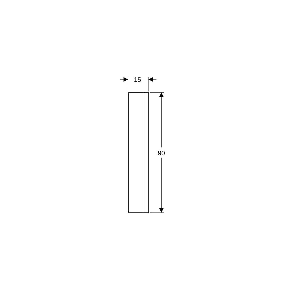Geberit ONE Spiegelschrank mit Nische und ComfortLight, 2 Türen, AP-Montage, H 90cm ... GEBERIT-505834001 4025410935595 (Abb. 9)