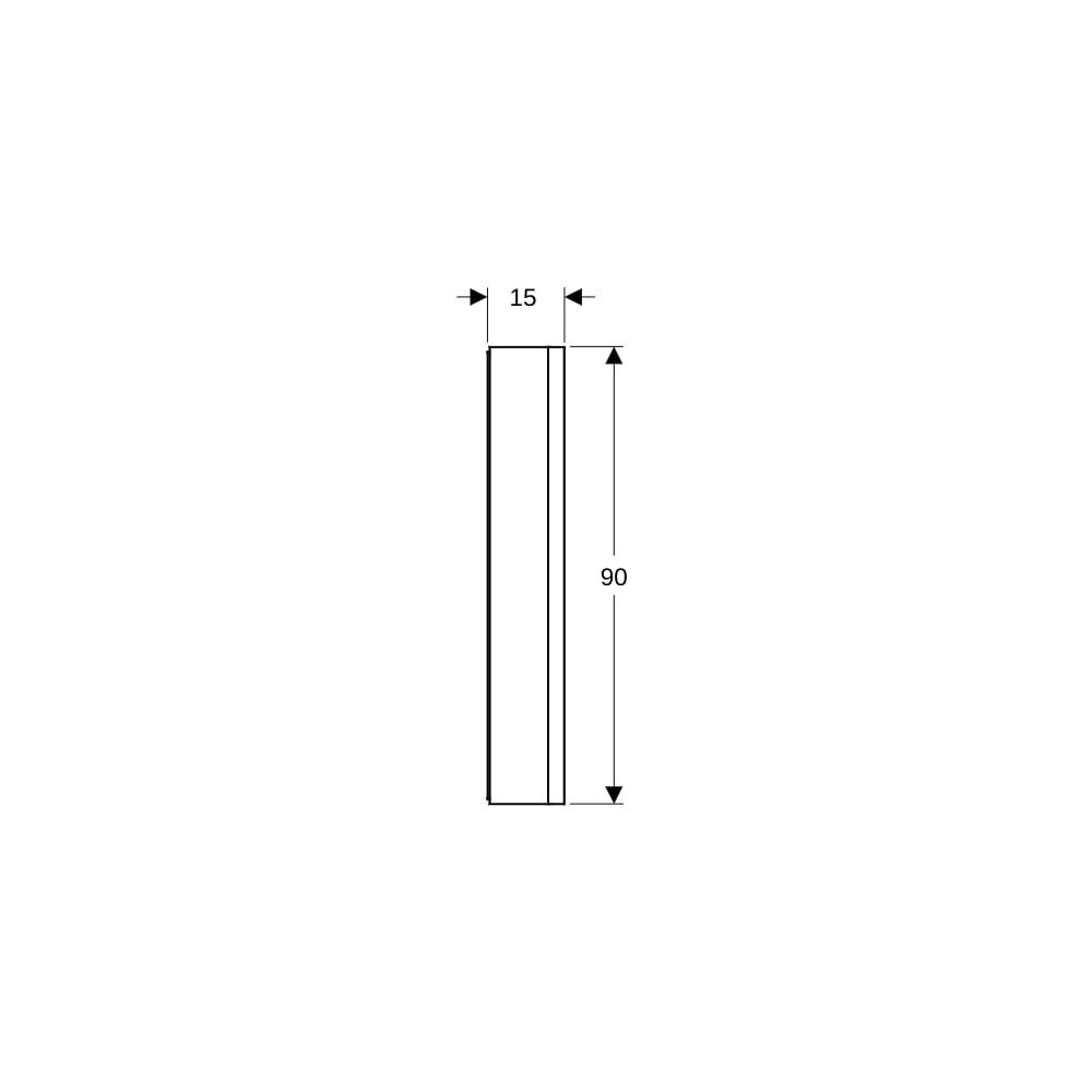 Geberit ONE Spiegelschrank mit Nische und ComfortLight, 2 Türen, AP-Montage, H 90cm ... GEBERIT-505833002 4025410935564 (Abb. 9)