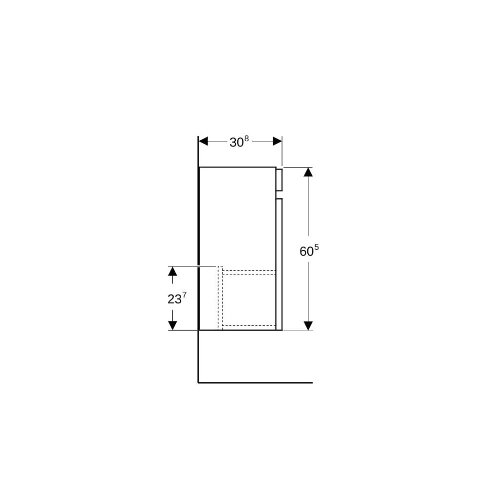 Geberit Renova Plan Unterschrank für Handwaschbecken, 1 Tür, 38,4x60,5x30,8cm, Wasch... GEBERIT-501902JR1 4025410905635 (Abb. 9)