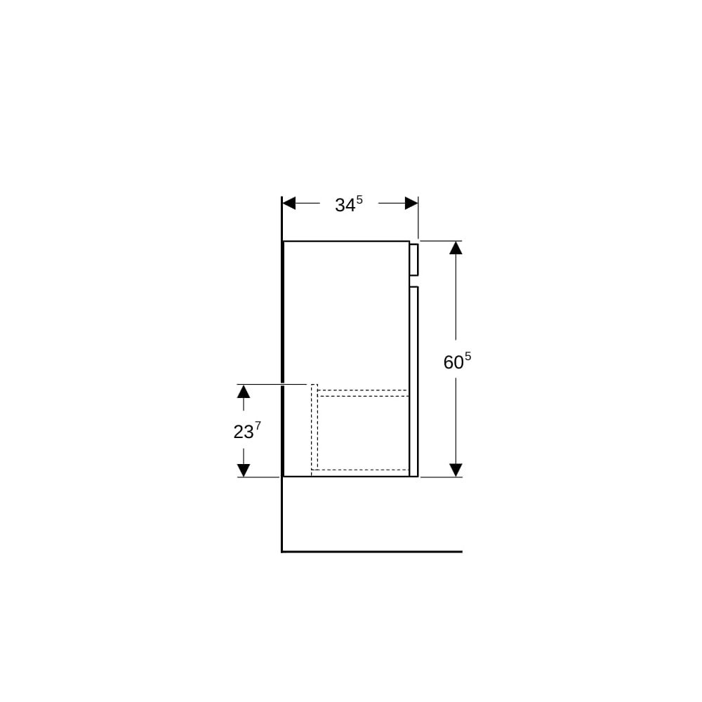 Geberit Renova Plan Unterschrank für Handwaschbecken, 1 Tür, 43,5x60,5x34,5cm, Wasch... GEBERIT-501903011 4025410905130 (Abb. 9)