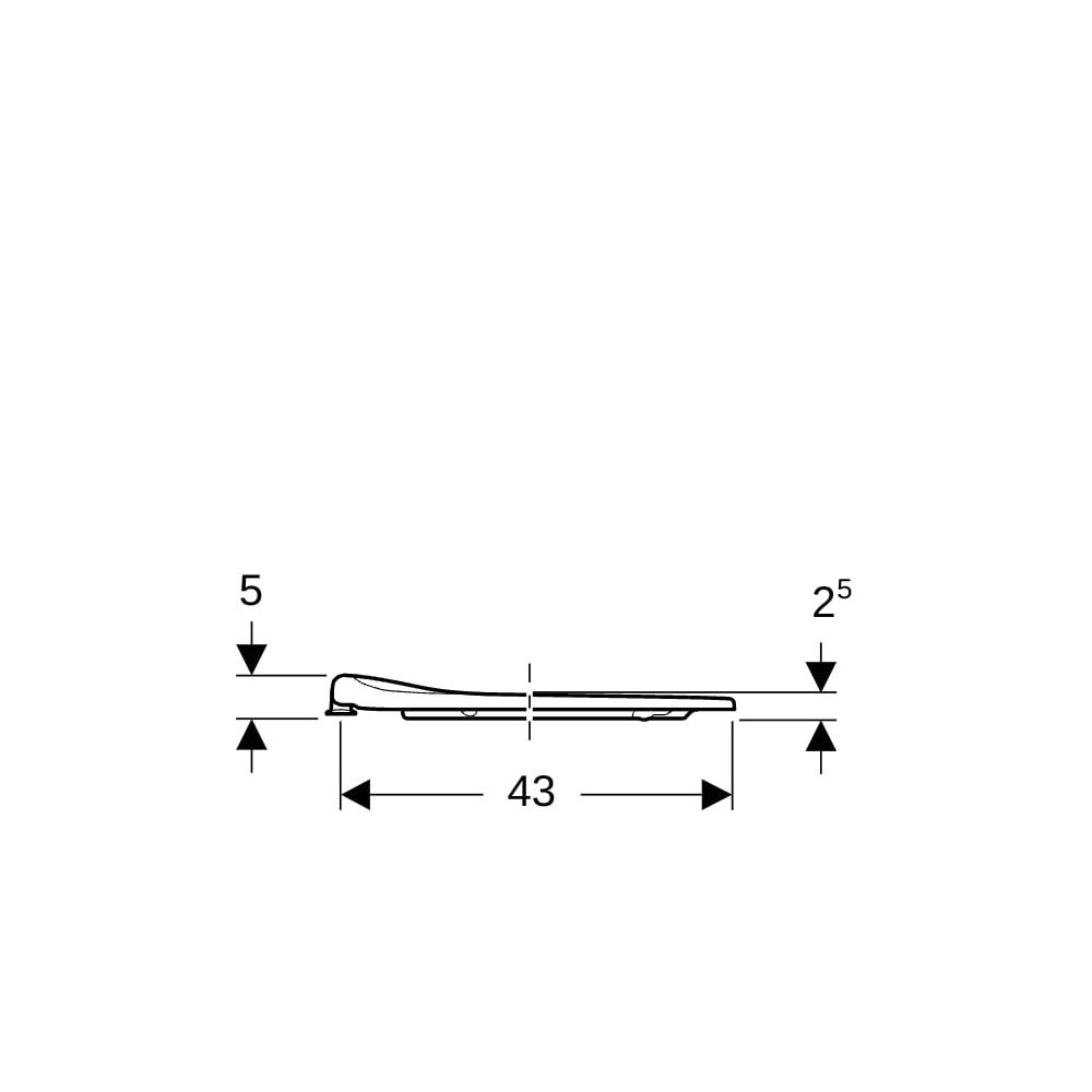 Geberit iCon WC-Sitzring barrierefrei, Befestigung von oben Weiß/Kunststoff... GEBERIT-501875001 4025410923233 (Abb. 9)