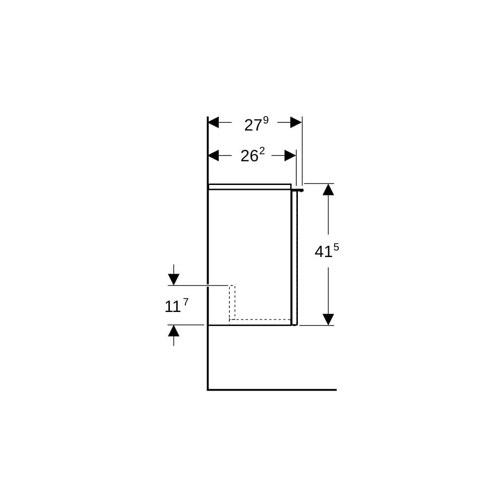 Geberit iCon Unterschrank für Handwaschbecken, 1 Tür 38x41,5cm, Tür rechts, Lava la... GEBERIT-502300JK1 4025410942180 (Abb. 11)