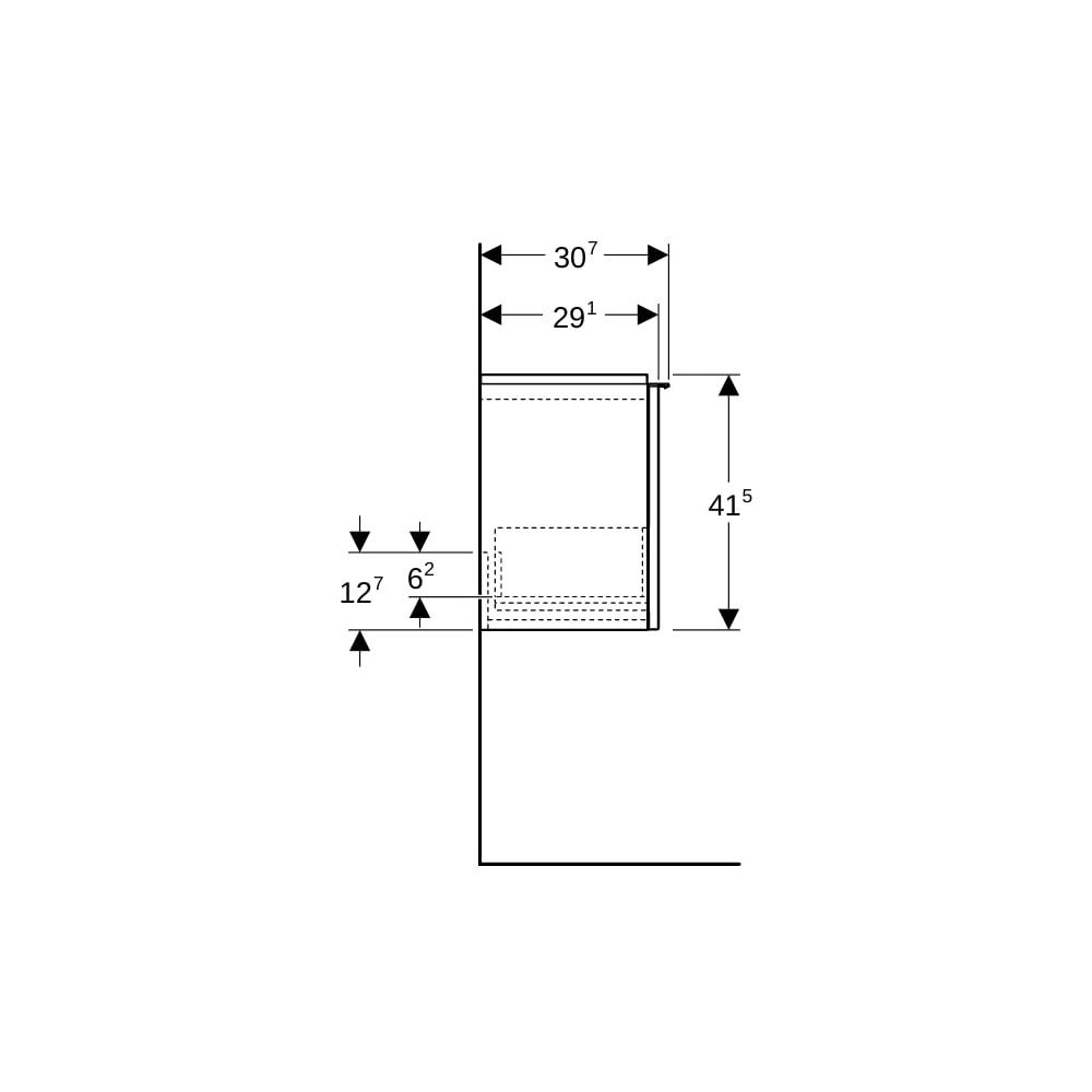 Geberit iCon Unterschrank für Handwaschbecken, 1 Schublade 53x41,5cm, Weiß, lackier... GEBERIT-502302013 4025410941213 (Abb. 11)