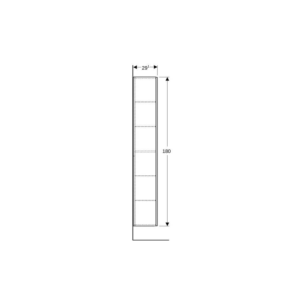 Geberit iCon Hochschrank mit 1 Tür, 36x180x29,1cm, Weiß lackiert hochglänzend... GEBERIT-502316011 4025410941619 (Abb. 9)
