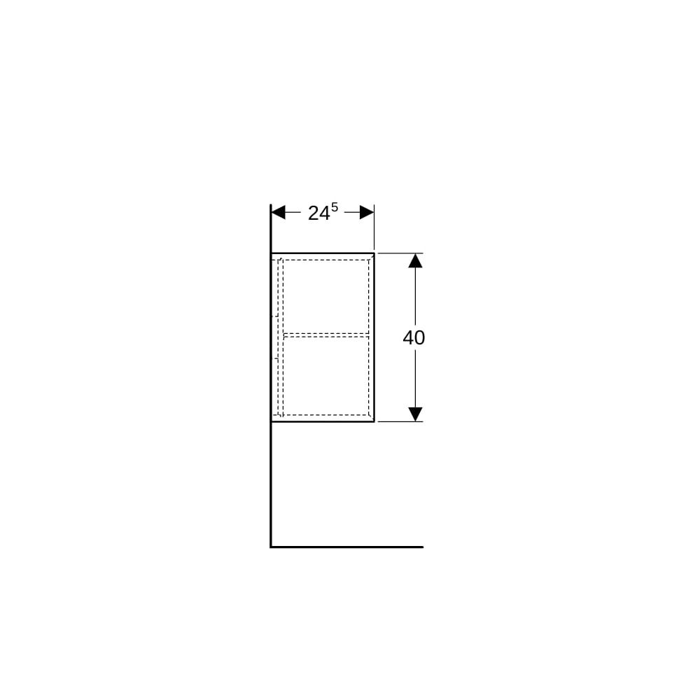 Geberit iCon Seitenelement, 37x40x24,5cm, Weiß lackiert hochglänzend... GEBERIT-502324011 4025410941770 (Abb. 9)