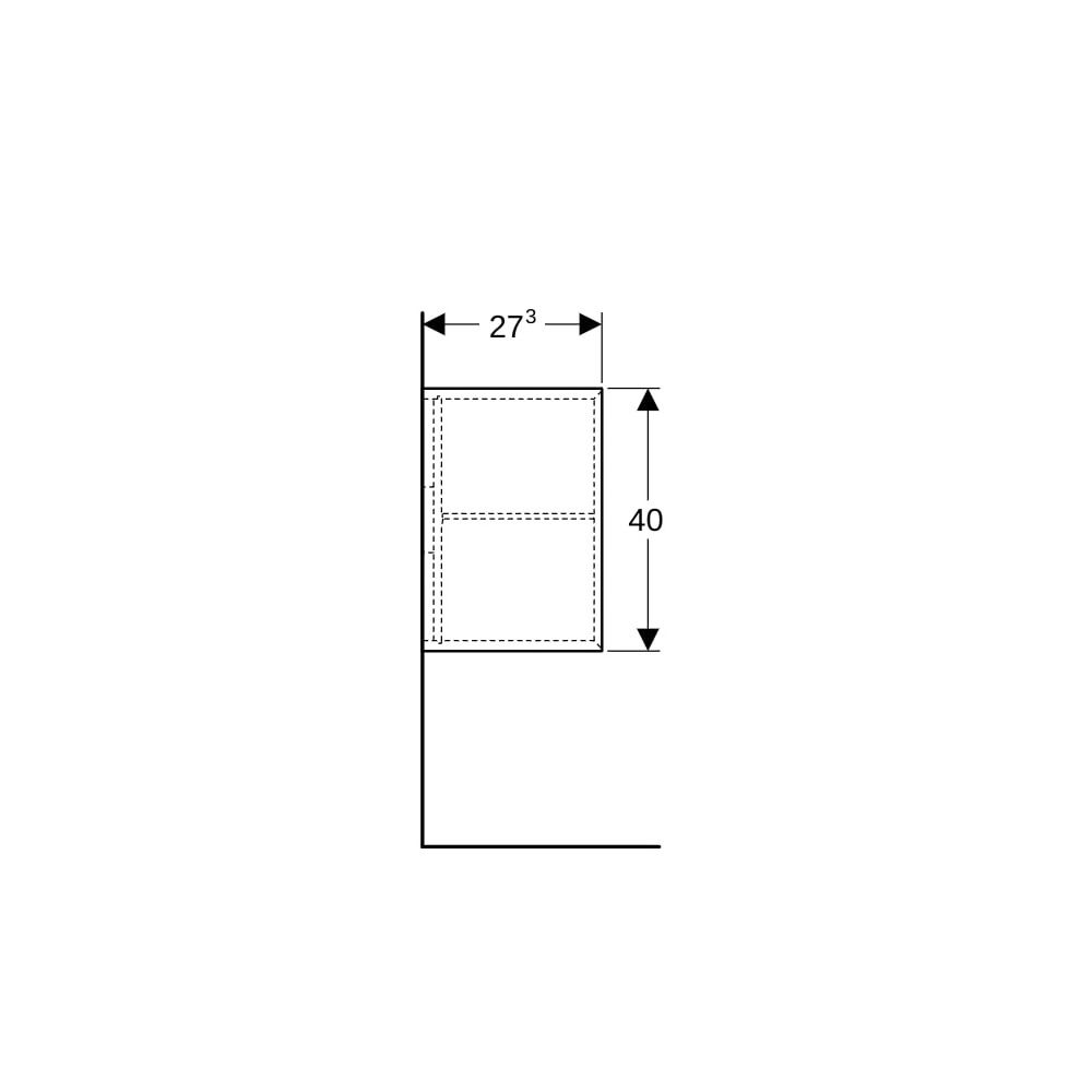 Geberit iCon Seitenelement, 37x40x27,3cm, Weiß lackiert matt... GEBERIT-502325013 4025410941800 (Abb. 9)
