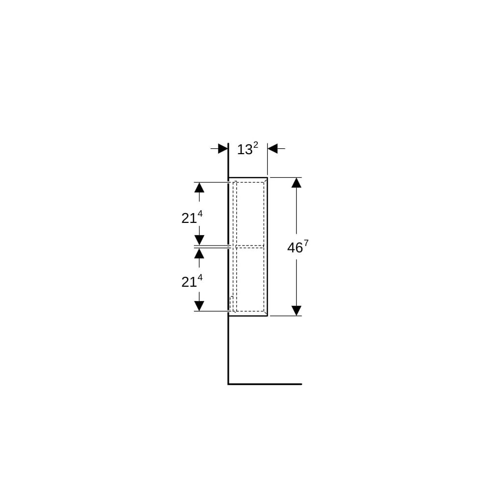 Geberit iCon Regal quadratisch, 45x46,7x13,2cm, Lava lackiert matt... GEBERIT-502323JK1 4025410943101 (Abb. 9)