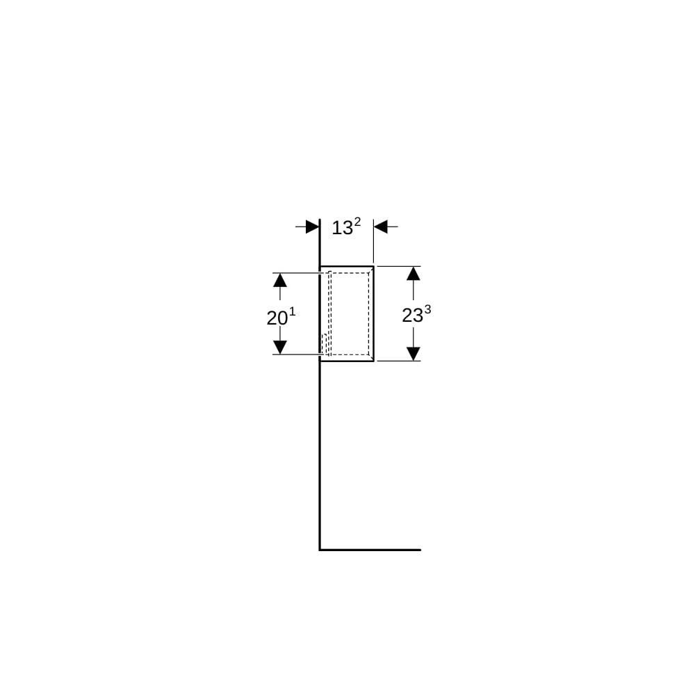 Geberit iCon Wandbox rechteckig, 45x23,3x13,2cm, Sandgrau lackiert hochglänzend... GEBERIT-502322JL1 4025410943071 (Abb. 9)