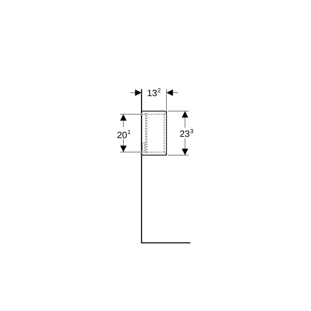 Geberit iCon Wandbox quadratisch, 22,5x23,3x13,2cm, Weiß lackiert matt... GEBERIT-502321013 4025410941725 (Abb. 9)