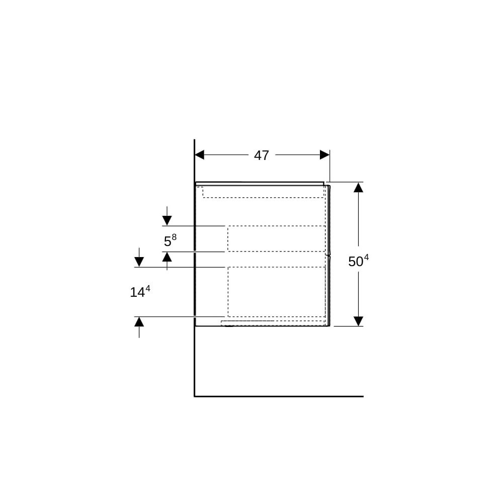 Geberit ONE Unterschrank für Waschtisch, 2 Schubladen, Breite Waschtisch 90cm, H 50... GEBERIT-505263001 4025410935915 (Abb. 11)