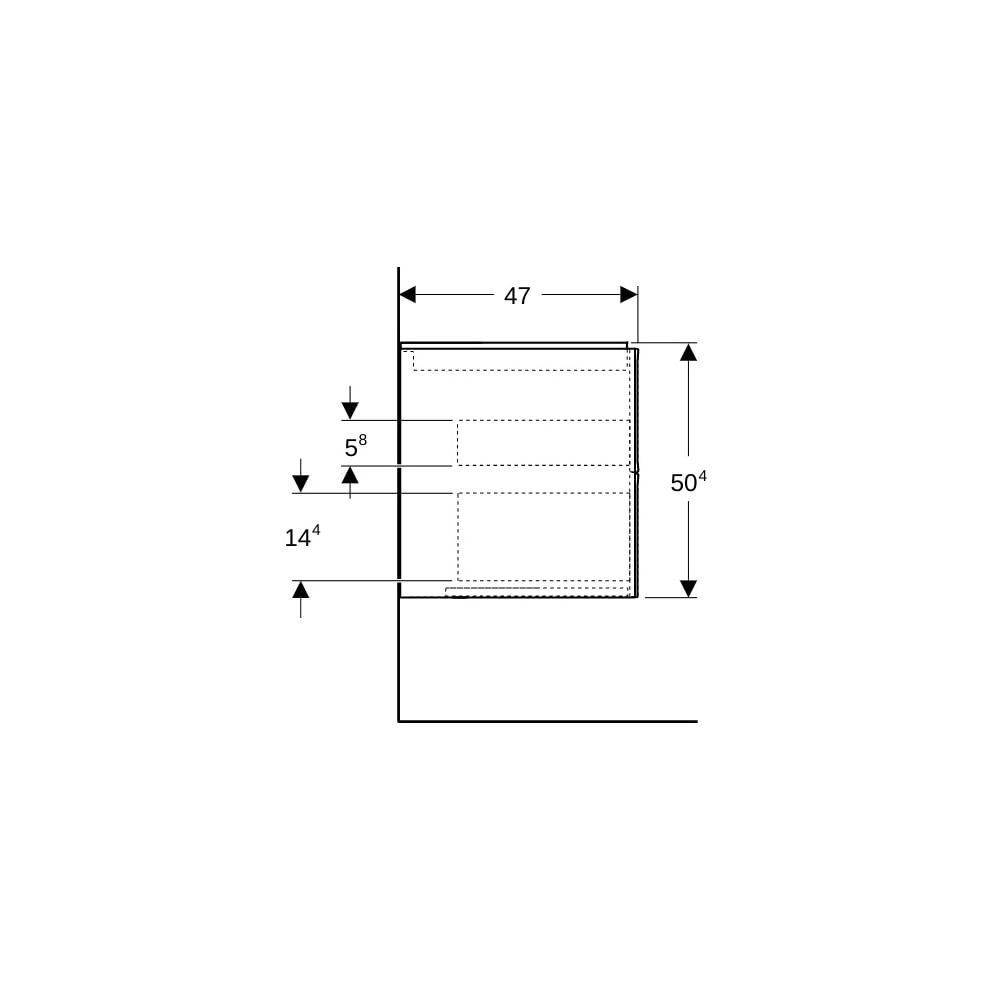 Geberit ONE Unterschrank für Waschtisch, 2 Schubladen, Breite Waschtisch 120cm, H 5... GEBERIT-505265005 4025410936097 (Abb. 11)