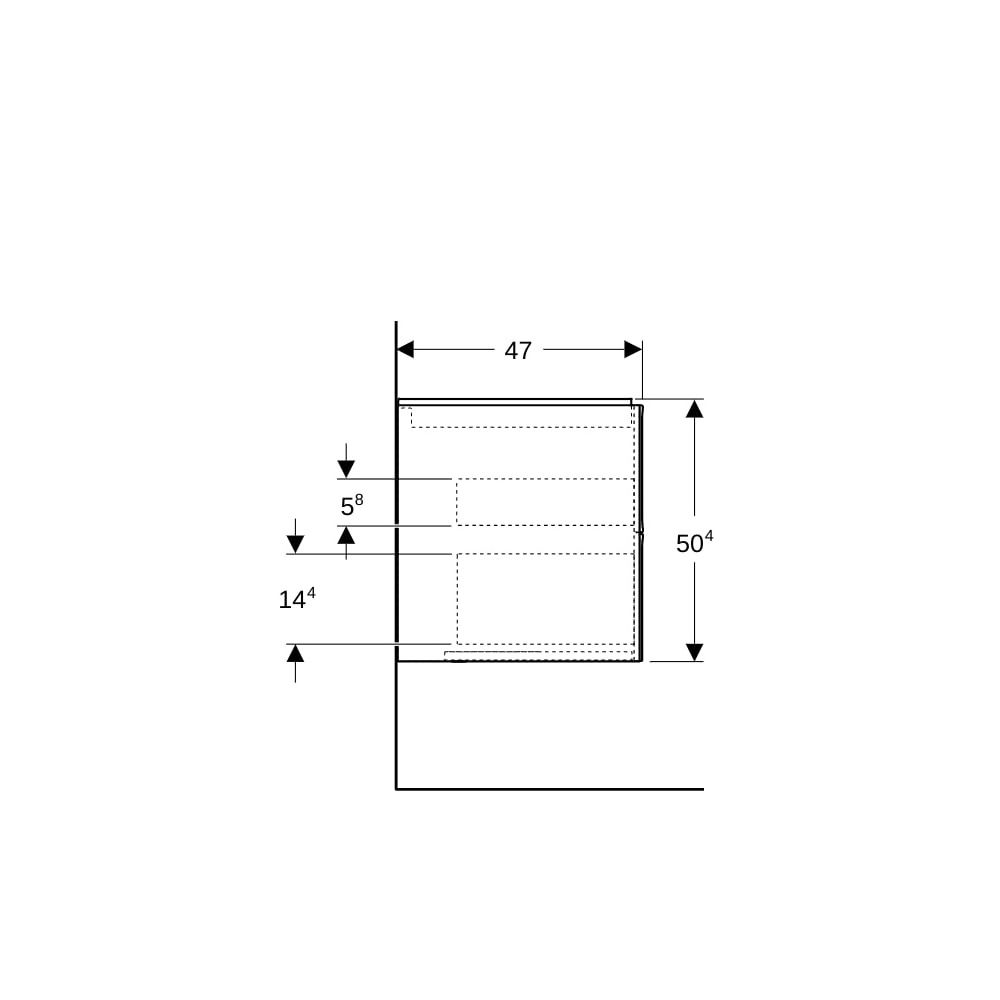 Geberit ONE Unterschrank für Waschtisch, 4 Schubladen, Breite Waschtisch 135cm, Höh... GEBERIT-505266007 4025410936189 (Abb. 11)