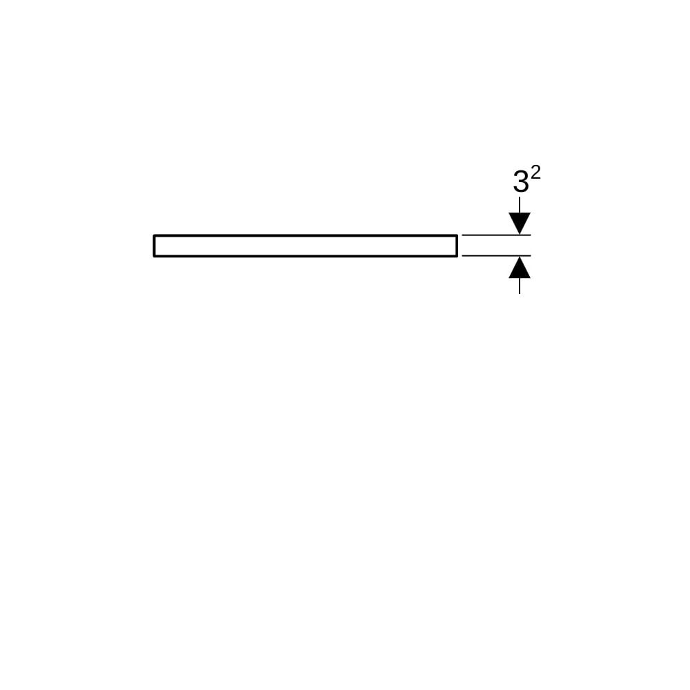 Geberit ONE Waschtischplatte Ausschnitt mittig, für Aufsatzwaschtisch rechteckig, 10... GEBERIT-505284007 4025410936813 (Abb. 9)