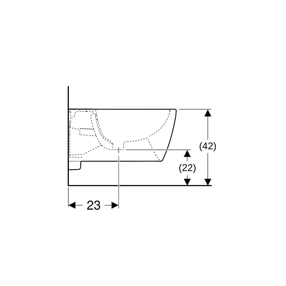 Geberit iCon Wandbidet geschlossene Form, Tiefe 53cm, Überlauf sichtbar, Weiß/KeraTe... GEBERIT-501898008 4025410945846 (Abb. 9)