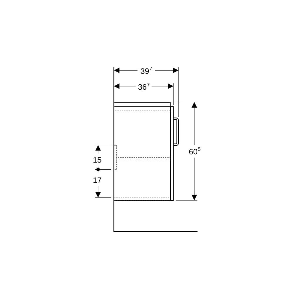 Geberit Renova Compact Unterschrank für Waschtisch, 2 Türen 59,7x60,5x39,7cm B Wasch... GEBERIT-501926011 4025410905574 (Abb. 9)