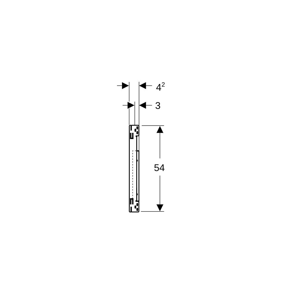 Geberit Duofix Montageplatte für Waschtisch, Nennbreite 105cm, für Trockenbau, mit U... GEBERIT-111954001 4025410948380 (Abb. 7)