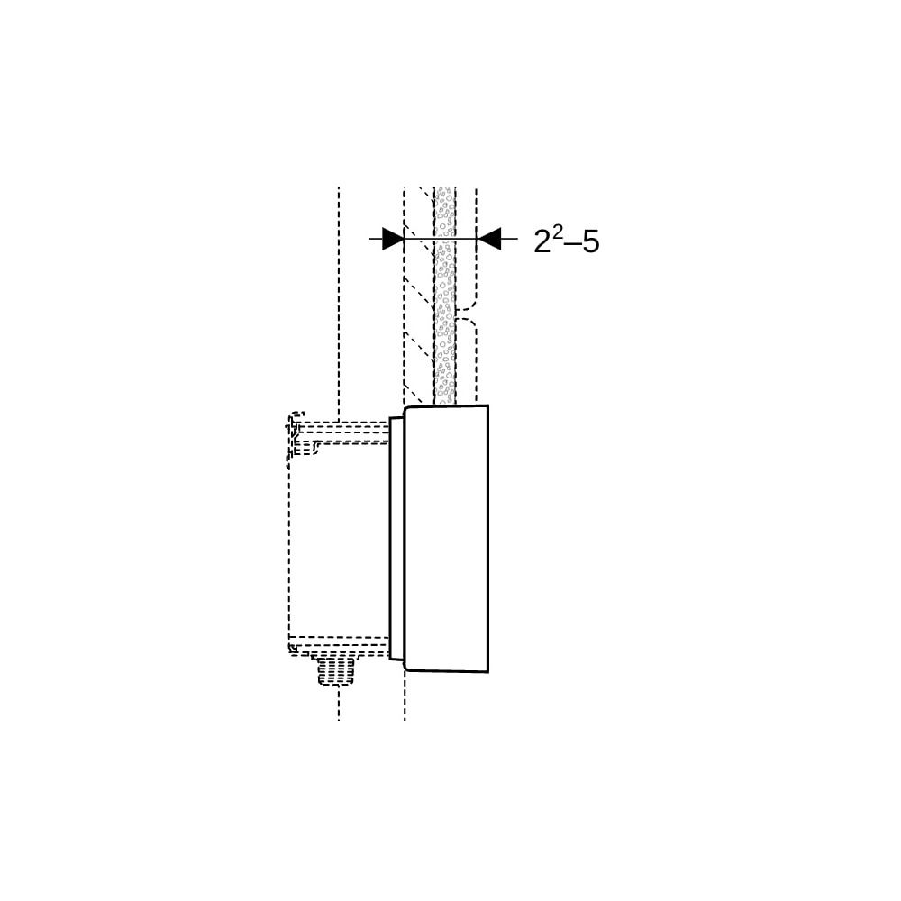 Geberit Bauschutz für Abdeckplatte flächenbündig, für Waschtischarmaturen mit UP-Fun... GEBERIT-244654001 4025410906892 (Abb. 7)