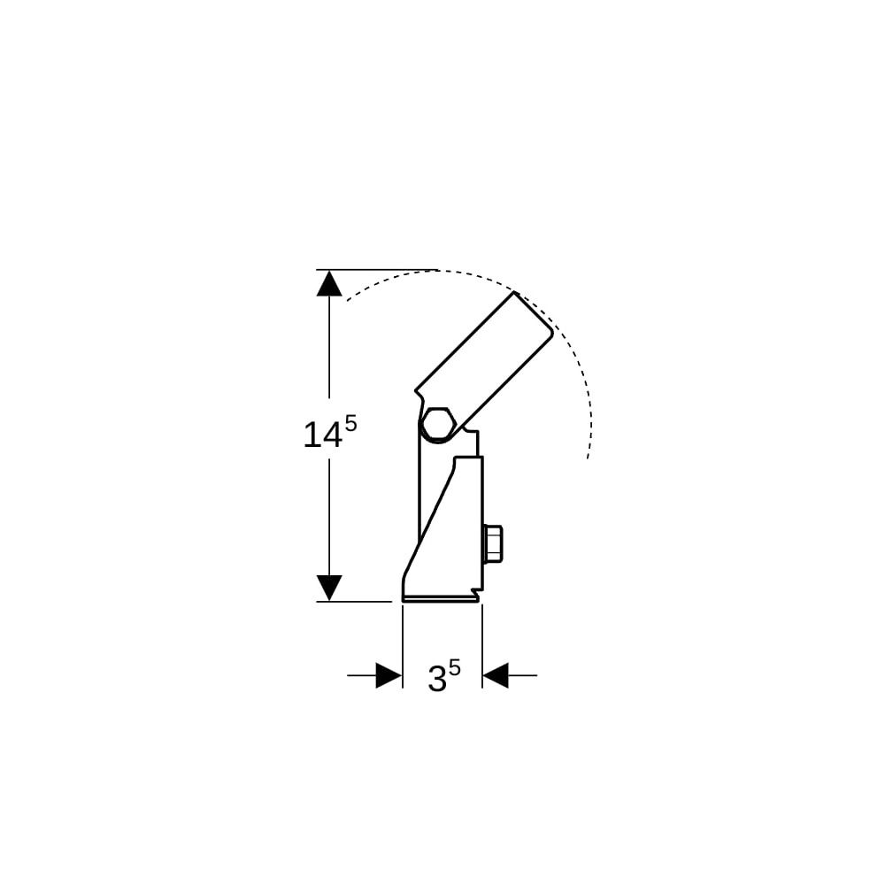 Geberit GIS Winkel verstellbar, für Dachschräge... GEBERIT-461191001 4025410520210 (Abb. 7)