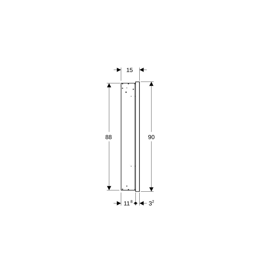 Geberit ONE Spiegelschrank mit ComfortLight, 1 Tür links, UP-Montage, H 90cm B 60cm,... GEBERIT-505800007 4025410077196 (Abb. 6)