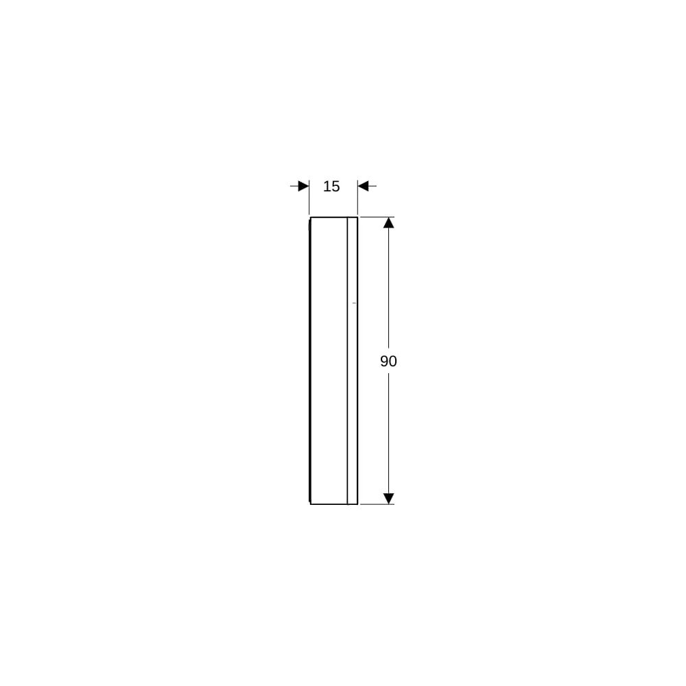 Geberit ONE Spiegelschrank mit ComfortLight, 1 Tür rechts, AP-Montage, Höhe 90cm B 6... GEBERIT-505811001 4025410935076 (Abb. 9)