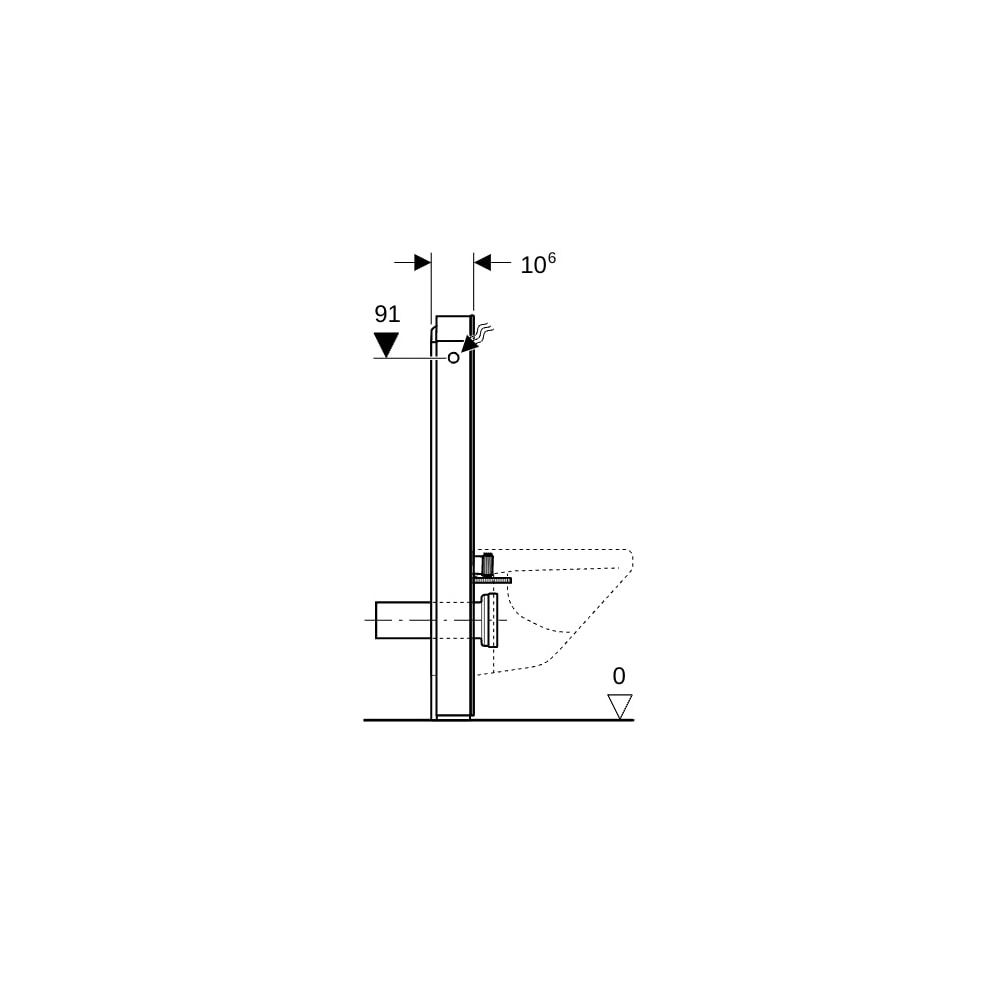 Geberit Monolith Plus Sanitärmodul für Wand-WC 101cm, Frontverkl.Steinzeug Schiefero... GEBERIT-131222007 4025410763174 (Abb. 5)