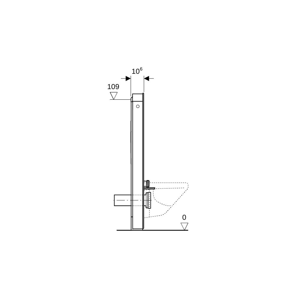 Geberit Monolith Sanitärmodul für Wand-WC, Höhe 114cm, Frontverkleidung aus Steinzeu... GEBERIT-131031005 4025410519122 (Abb. 9)