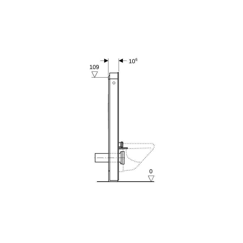 Geberit Monolith Plus Sanitärmodul für Wand-WC 114cm, Frontverkl. Steinzeug Schiefer... GEBERIT-131231007 4025410763297 (Abb. 5)