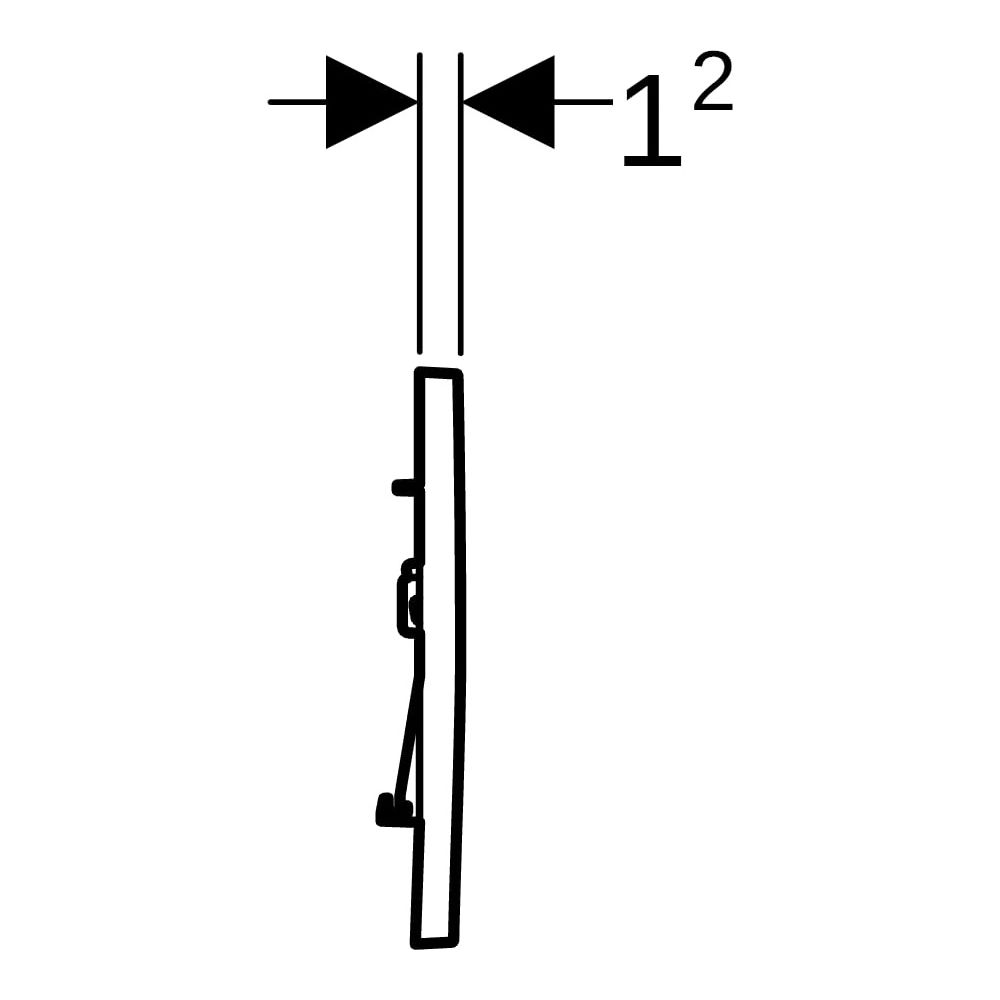 Geberit Drückerplatte Sigma20 mit 2-Mengen-Spülung, Weiß, Hochglanz verchromt, 1158... GEBERIT-115883KJ1 4025416516750 (Abb. 12)