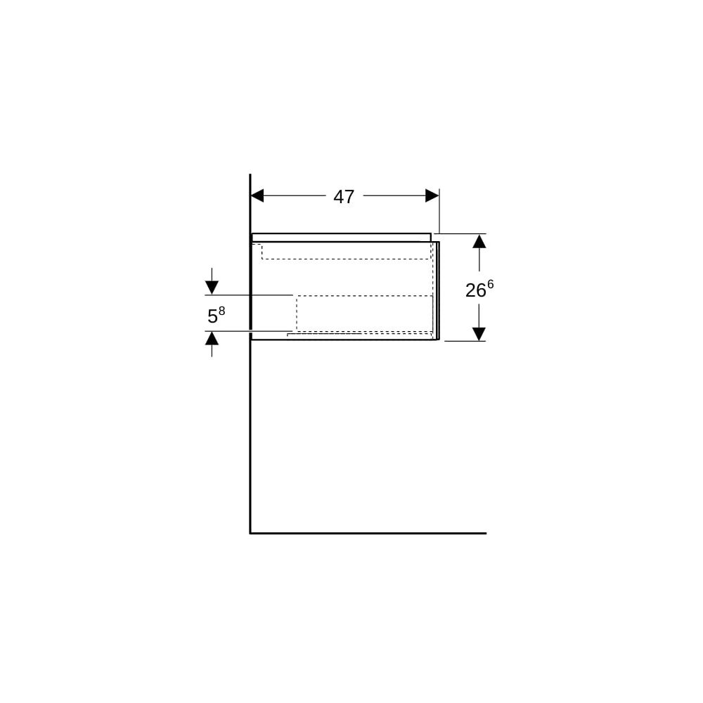 Geberit ONE Unterschrank für Waschtisch, 1 Schublade, Breite Waschtisch 90cm, H 26,... GEBERIT-505073004 4025410630148 (Abb. 11)