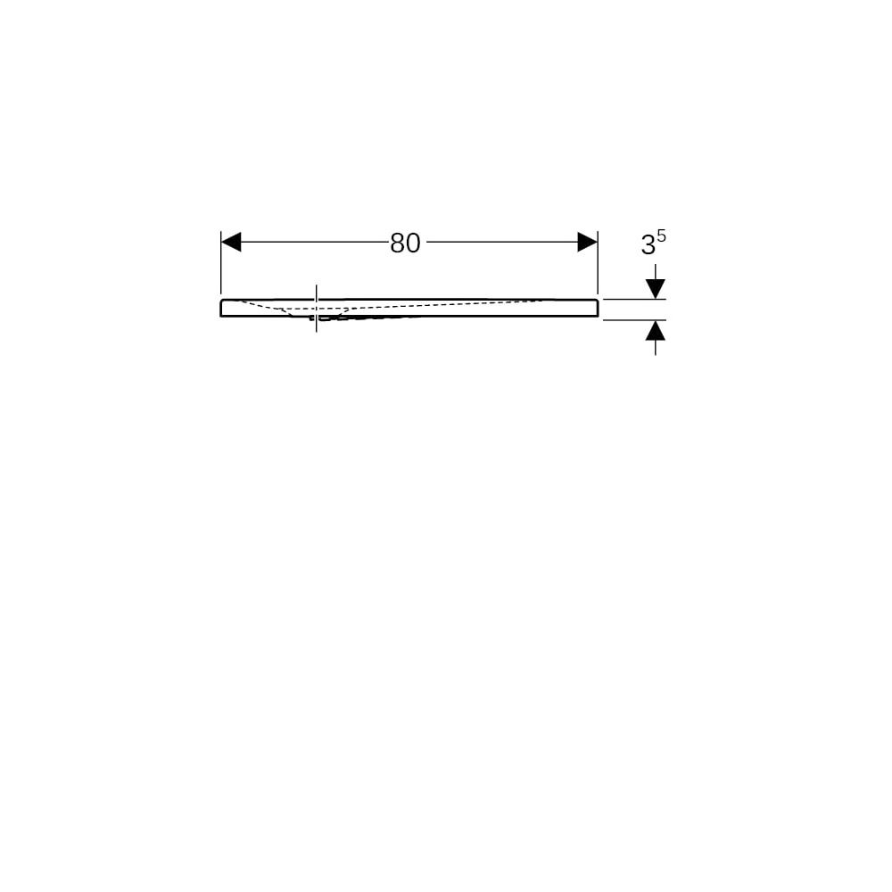Geberit Nemea quadratische Duschwanne 80x80x3,5cm, Mattweiß... GEBERIT-550590001 4025410627148 (Abb. 10)