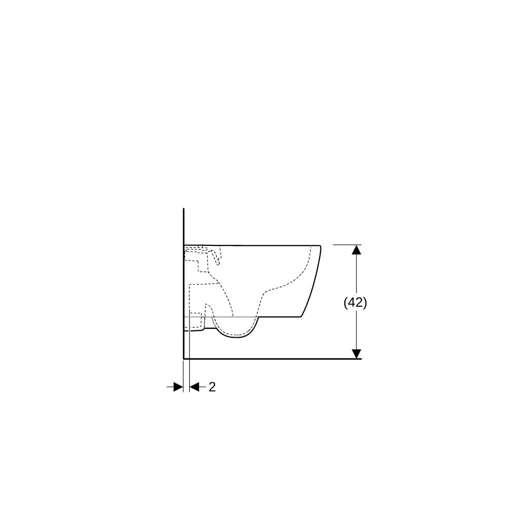 Geberit iCon Wand-WC Tiefspüler, verkürzte Ausladung 49cm geschlossene Form, Rimfree... GEBERIT-502380001 4025410627971 (Abb. 9)