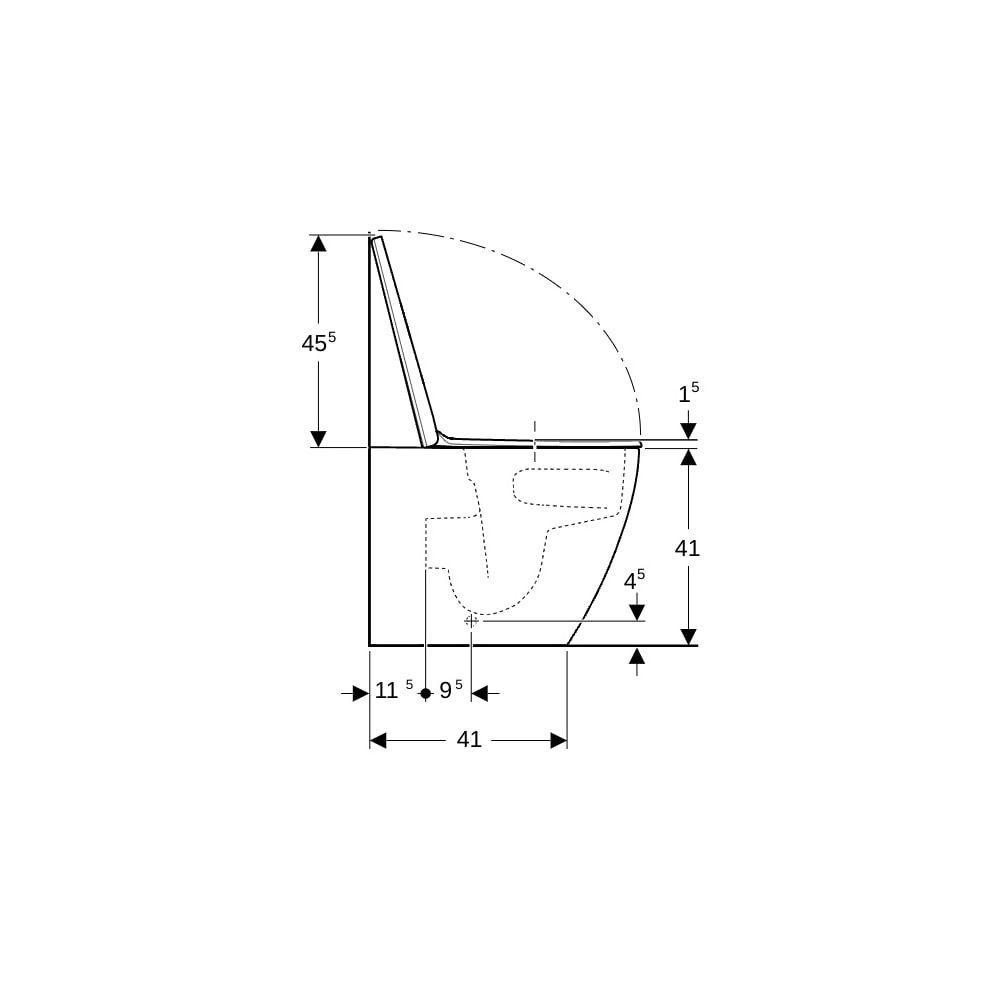 Geberit iCon Set Stand-WC Tiefspüler, wandbündig, geschlossenes Keramikdesign, Turbo... GEBERIT-503080JT1 4064746021312 (Abb. 6)