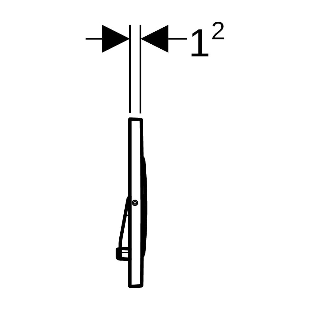 Geberit Drückerplatte Sigma20 mit 2-Mengen-Spülung, verschromt, Edelstahl gebürstet... GEBERIT-115889SN1 4025416544937 (Abb. 13)