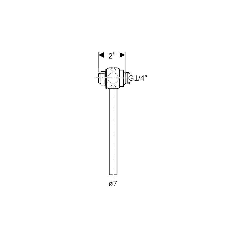 Geberit Probenahmeventil Rohrgewinde G 1/4"... GEBERIT-619709001 4025410651617 (Abb. 7)