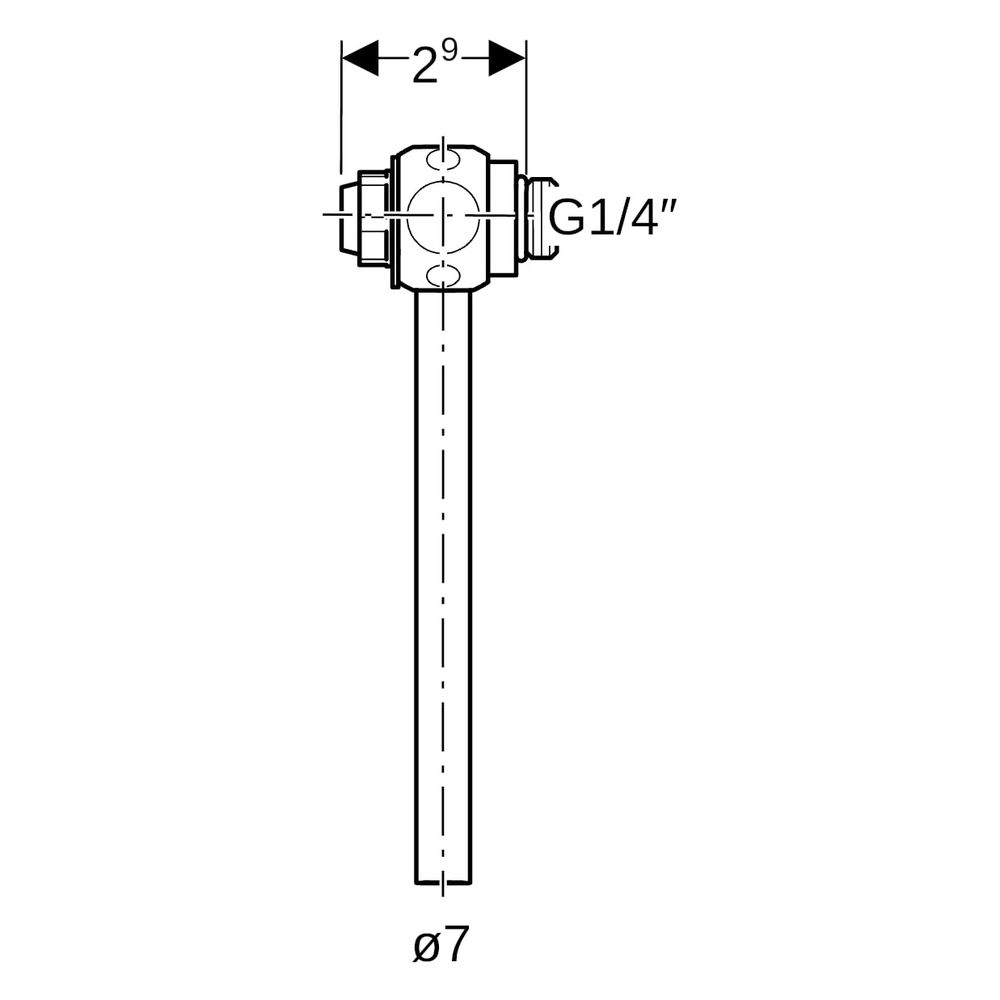 Geberit Probenahmeventil, DN 8, G 1/4", 11x2,9cm, Siliziumbronze, 619709001... GEBERIT-619709001 4025410651617 (Abb. 9)
