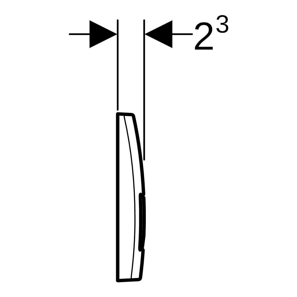 Geberit Betätigungsplatte Delta50, 2-Mengen-Spülung, 24,6x16,4x2,3cm, Kunststoff, W... GEBERIT-115105115 4025410653147 (Abb. 13)
